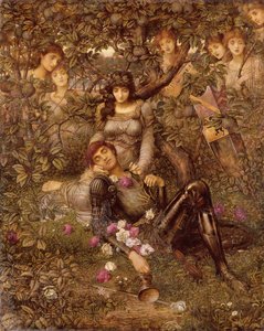 アクラシア、1888年頃（キャンバスに油と金の絵の具） 作： John Melhuish Strudwick